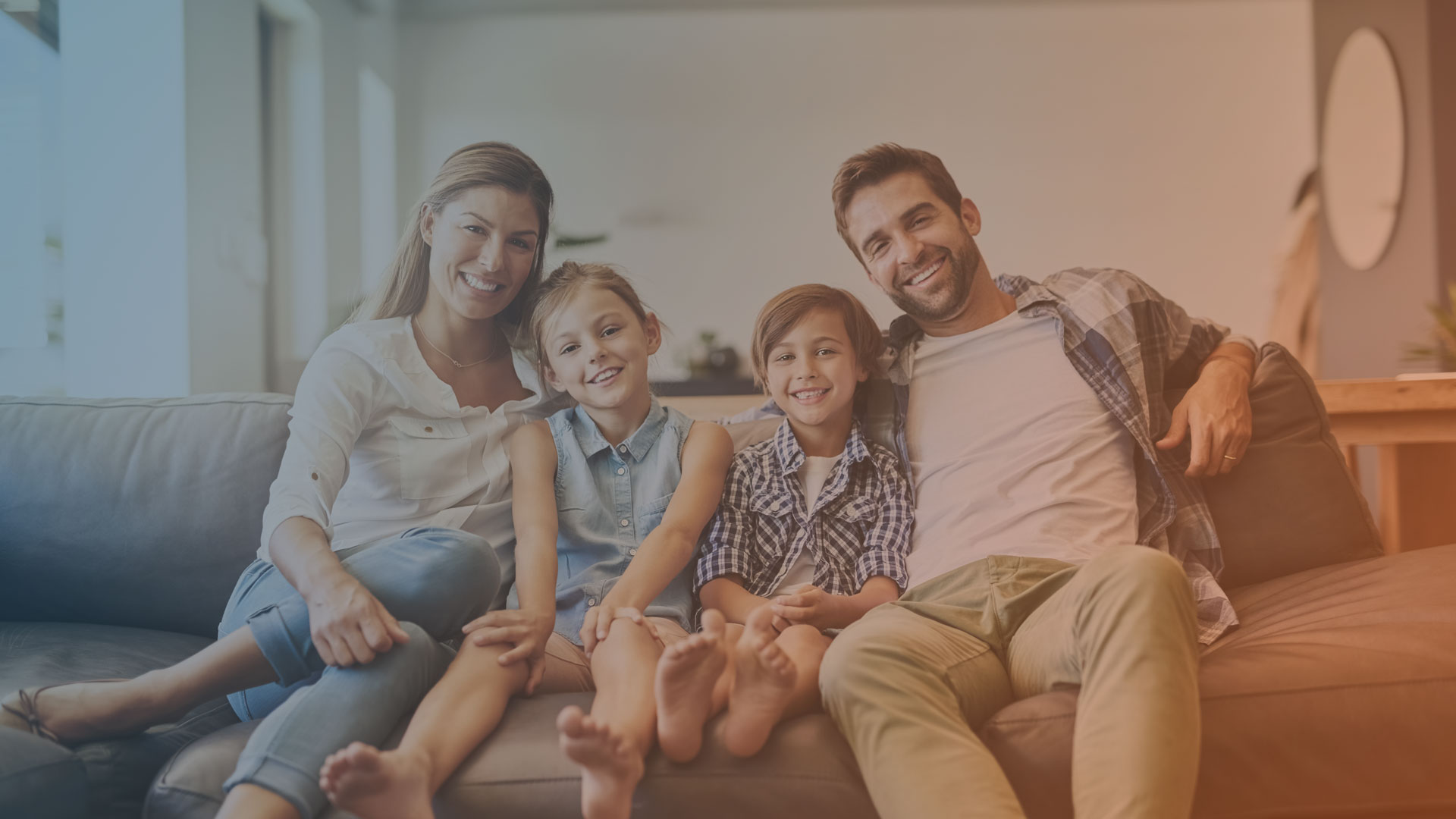 Portrait einer vierköpfigen Familie