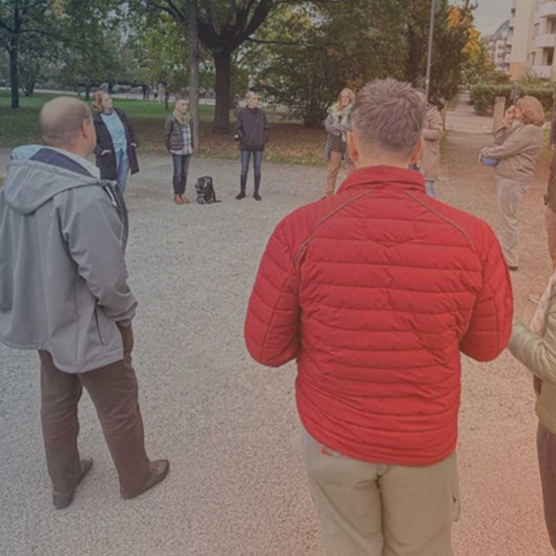 Vorstellungsrunde der Gruppenleiter im Rebstockpark