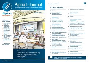 Die erste Ausgabe des Alpha1-Journals im Jahr 2023.