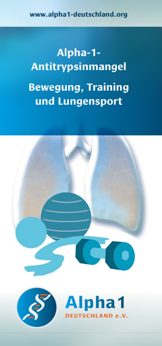 Der Informationsflyer zum Thema Lungensport Alpha1