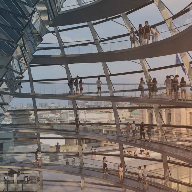 Innenansicht der Reichstagskuppel in Berlin