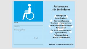 Parkausweis für Behinderte