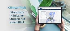 Clinical Trials-Karte auf Bildschirm