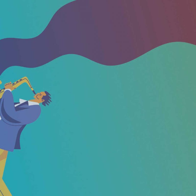 Illustration eines Musikers