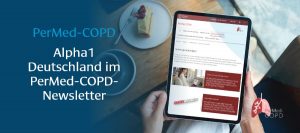PerMed-COPD Newsletter auf einem Bildschirm