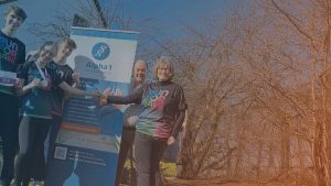 Familienpower auf der Strecke: Marion Wilkens und ihre Familie beim Rare Diseases Run 2025.