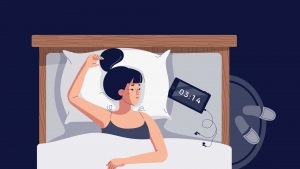 Frau mit Schlafproblemen - kann ein Schlaflabor helfen?