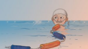 Illustration Schwimmen mit Sauerstoff